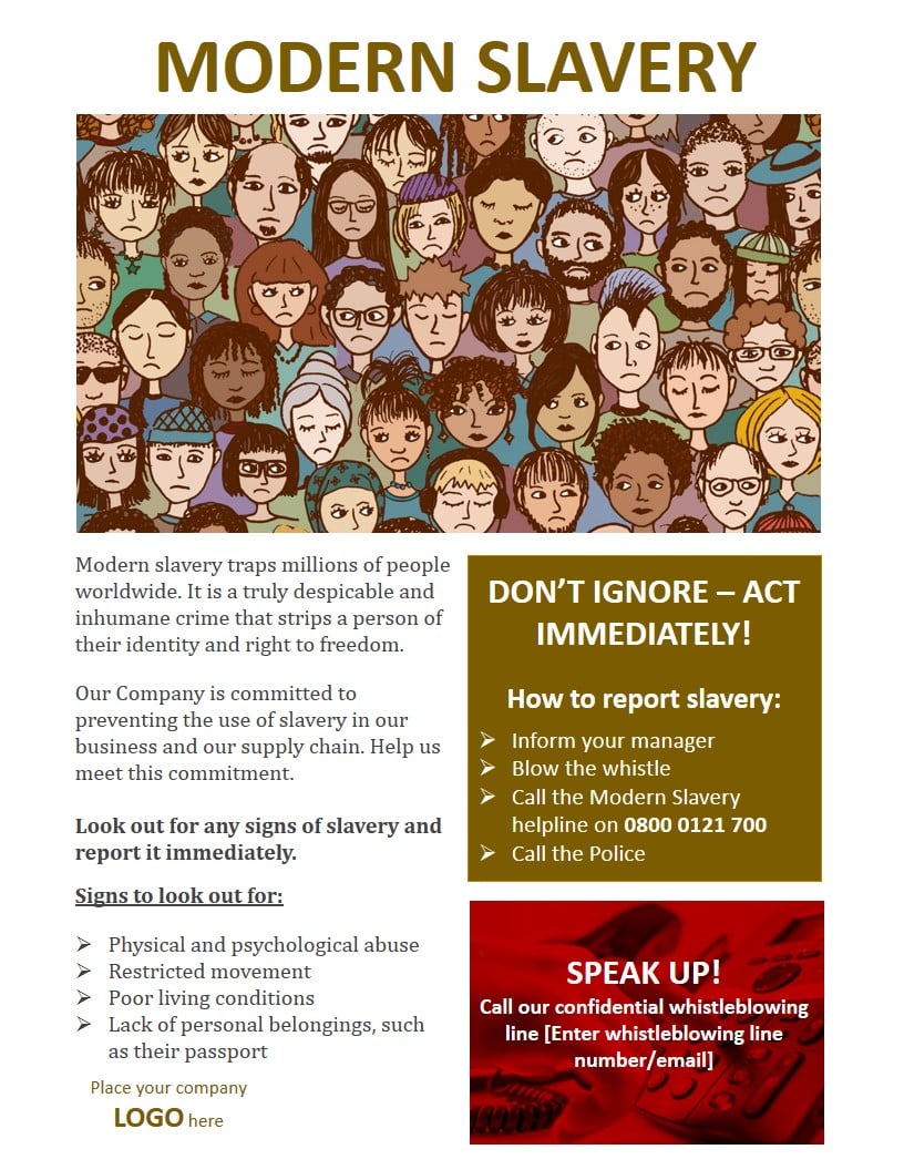 Download Our Free Modern Slavery Poster